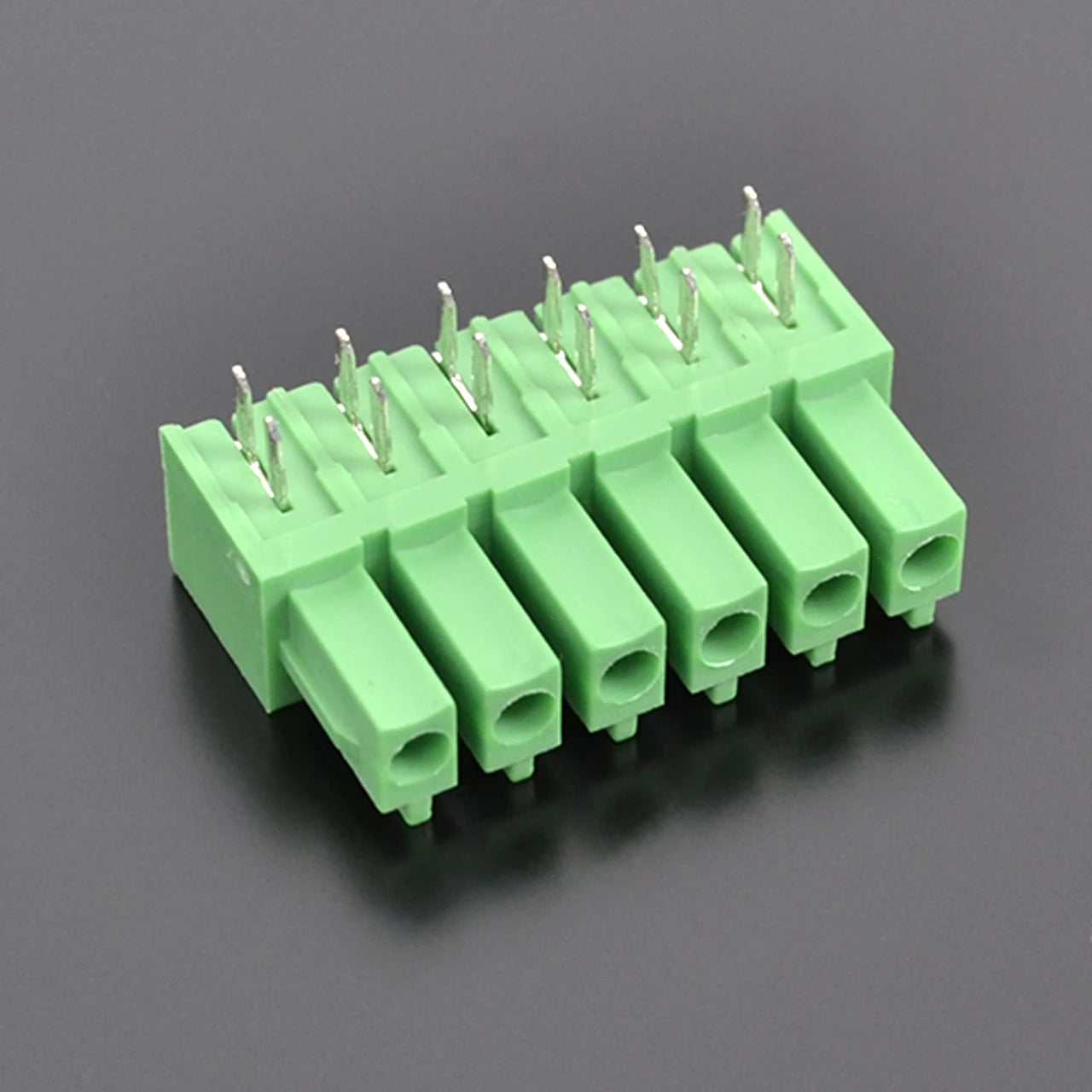 QSP-381R-6P 3.81mm Pitch 6P PCB Terminal Block Connector Green Simple Cheap Durable Male and Female PCB Terminal Blocks Types