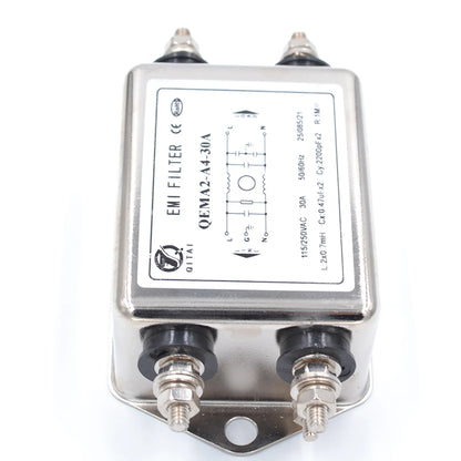 QEMA2-A4-30A Series115V 250V AC Single-Phase Power Filter with Differential & Common-Mode Interference Suppression