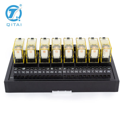Factory QMY534SL-P 8C 1C Relay Terminal Block Module AC DC 250V 30V 50mΩ Relay Terminal Block