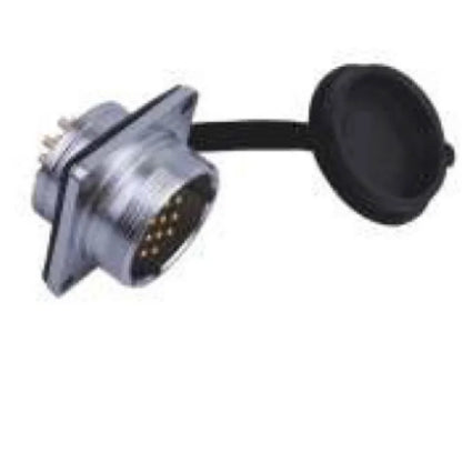 P24-10H  Square Socket a 24mm  250V Metal Circular Aviation Connector Waterproof for Aviation 6/10/12/19 PIN