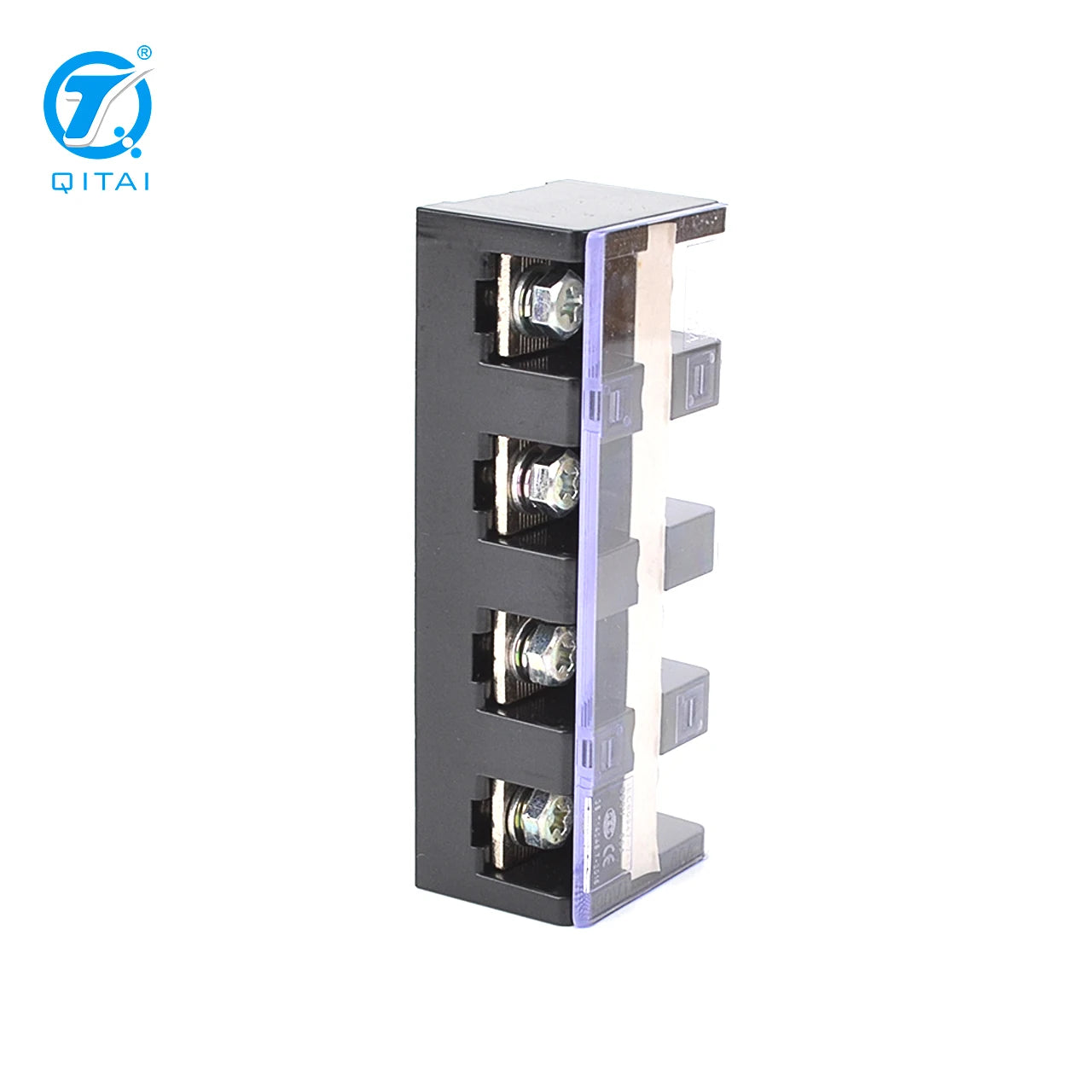 QTB-6004 57A Wire Barrier Block Terminal Strip Easy Installation Professional Brass 5 Bits Fixed Dual Row Terminal Strip