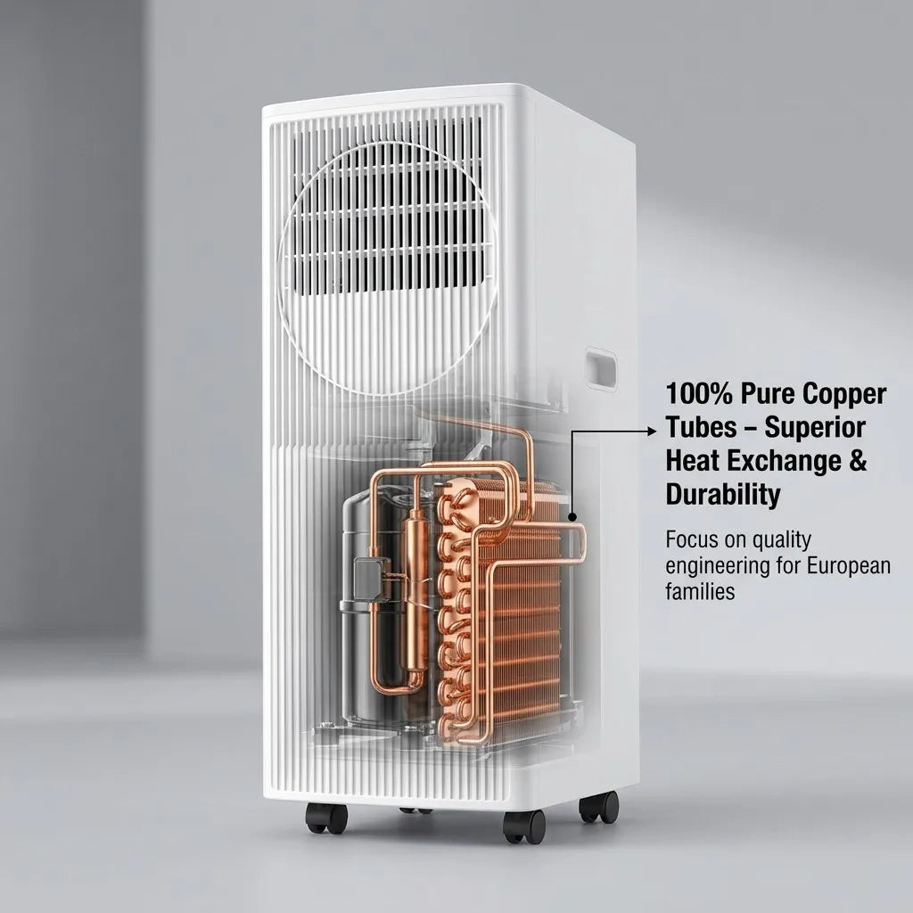 2026 New 9000 BTU Portable Air Conditioner for Home Bedroom Mobile Integrated AC Unit with Easy Installation Window Kit