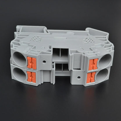 QPT16 Din Rail Terminal Block with 2-Contacts Spring  Plug-in Type Made of Durable PC & Nylon Plastic for Electrical Connections