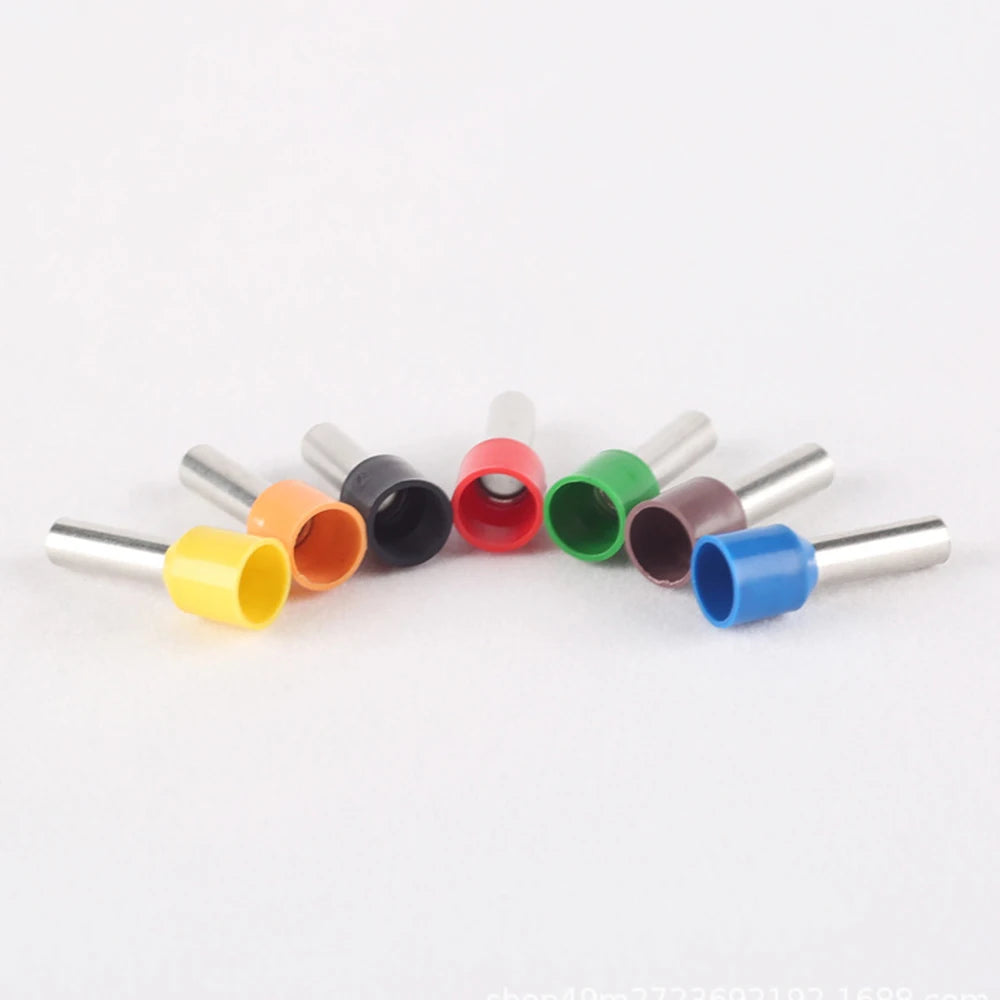 E series 1000Pcs/Bag E0306 Cable Terminale Wire Rope Crimp Bootlace Insulated Wire End Bootlace Ferrule Lug