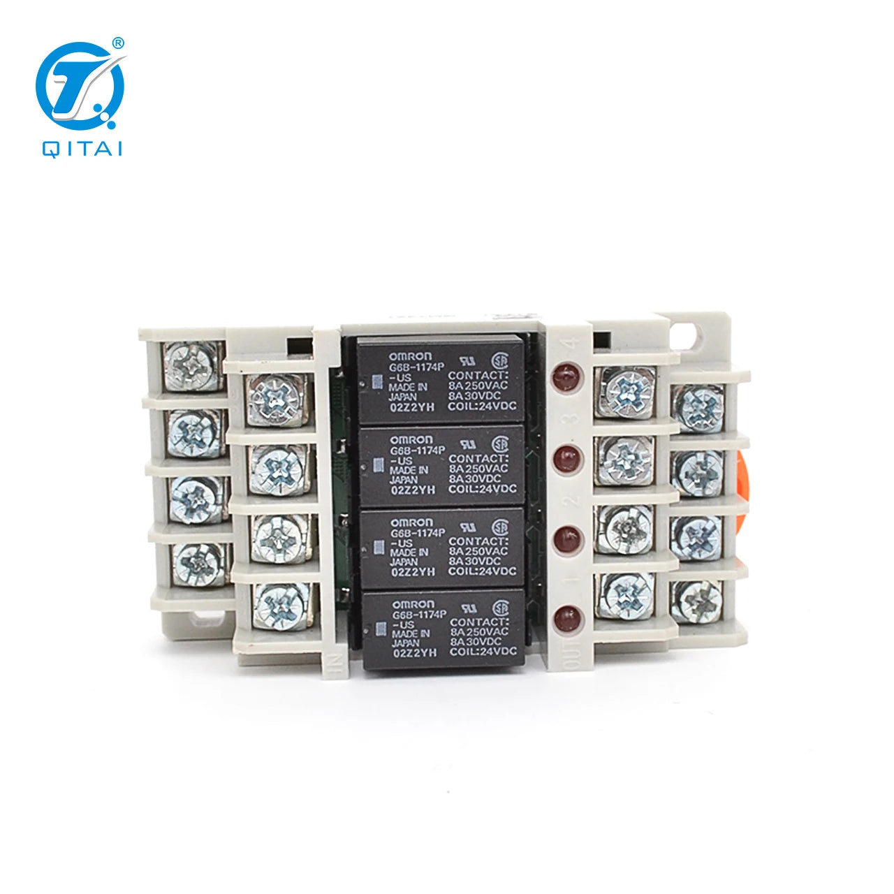 QMY421 5A DC24V 7.5mA 4 Channel Terminal Block 180mW Contact 1A Relay Module Automotive