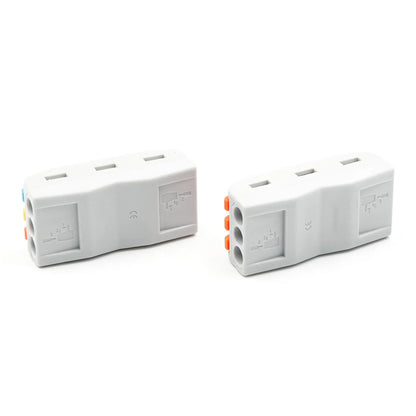 Compact QPCT-2-3 Universal Wire Splitter 3P Terminal Block  Push-In Conductor Compact Wiring Cable Power