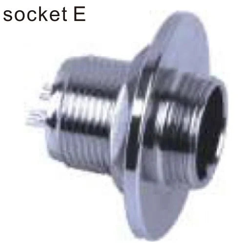 M16-(2-9)E1 Double -Crew-thread Round Plate Socket Connector Receptacle Female Socket Non-Constant Panel Mount Solder Cup