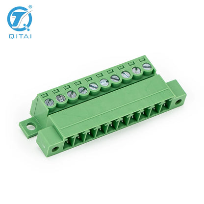 QPS-381ST-10P 10 Pole 3.81mm Pitch PCB Mount Splicing PCB Wiring Printed Circuit  Screw Terminal Block