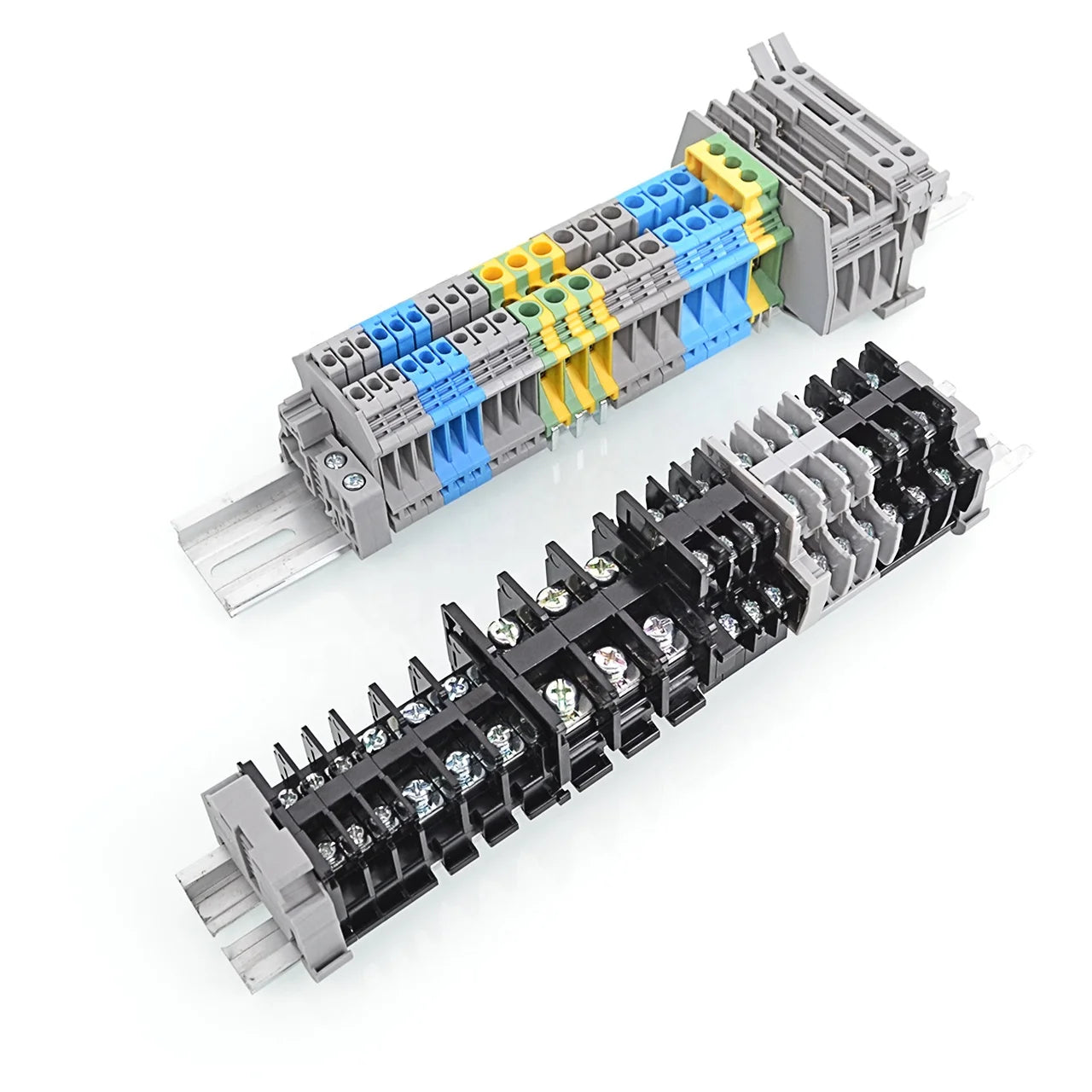 QUTD-63 IEC60947-7-1 90A High Current Fuse Terminal Block 660V DIN Rail Connector for 22mm2 Wire PA66 Brass Flame Retardant