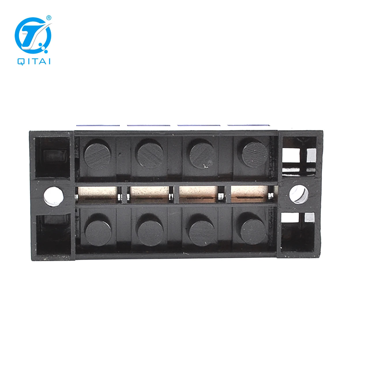 QTB-2504 32A Wire Barrier Block Terminal Strip Easy Installation Professional Brass 4 Bits Fixed Dual Row Terminal Strip