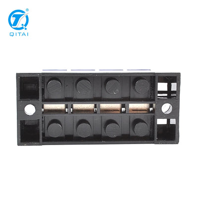 QTB-2504 32A Wire Barrier Block Terminal Strip Easy Installation Professional Brass 4 Bits Fixed Dual Row Terminal Strip