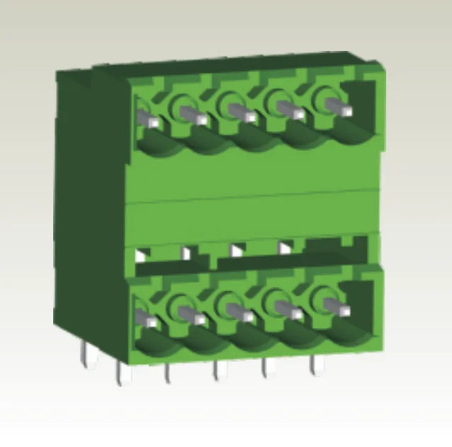 QITAI QSD-508RC 5.08mm Double Layer 2P-24P Copper Contact 10A Max Amp Socket Terminal Block Connector PCB Push-In Plug-in Type