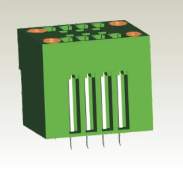 3.50 mm Double Layer PCB Terminal Block Connector QSD-350VF 2P-24P Plug-in Type Green Screw Terminal Block with Flange