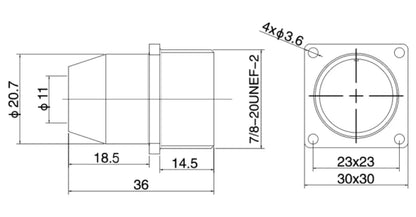 Z21-6H Industrial Waterproof Aviation Adapter Socket 8P Multi-application Electrical Connector Power Male/Female Connector