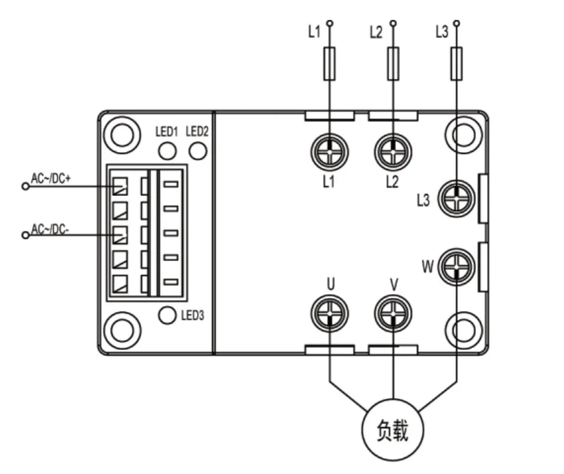 QSQE480D25(R) 25A 480V SSR 3 Phase Solid State Relay Reversing Module DC AC