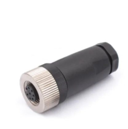 M12 Accessories 4/5/8P Screw Terminal Connector IP67 Protection Industrial Male/Female Shielded Cables Wire Brass Contact
