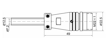 P20-2K  Butting Type Socket K 20mm 15A 250V Metal Circular Aviation Connector Waterproof for Aviation 2-14 PIN