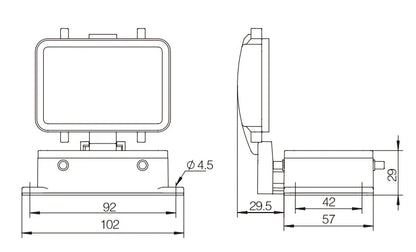 H32A-ST-4B-CV Compact Series Top Entry Aluminum Housing IP65 Rated Copper Contact Heavy Duty Connector with Crimp Terminal
