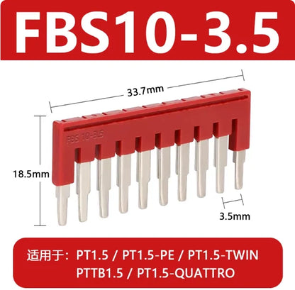 FBS 10-3.5 PLUG in Bridge for PT 1.5mm² Din Rai Terminal Block Accessories Copper Jumpers & Jumper Bar