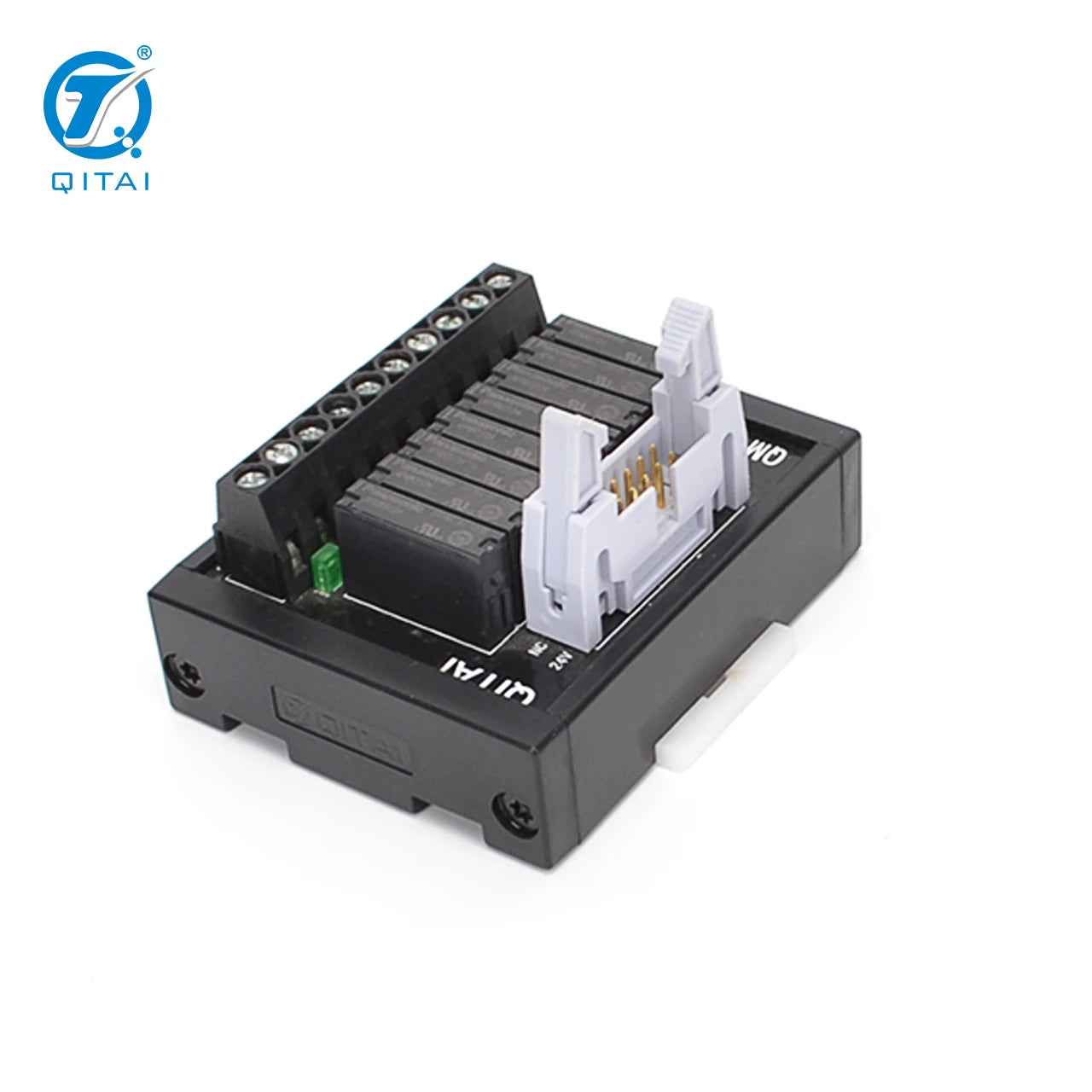 QMY411 QITAI PLC Wiring  Terminal Module with Safty Relay QMY411 Input Output DC24V Relay Module 8 SSR PLC Terminal Blocks