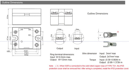 QSR380D25-L(068)  25A AC380V  DC4-32V Single Phase Solid State Relay Panel Mount SSR Relay