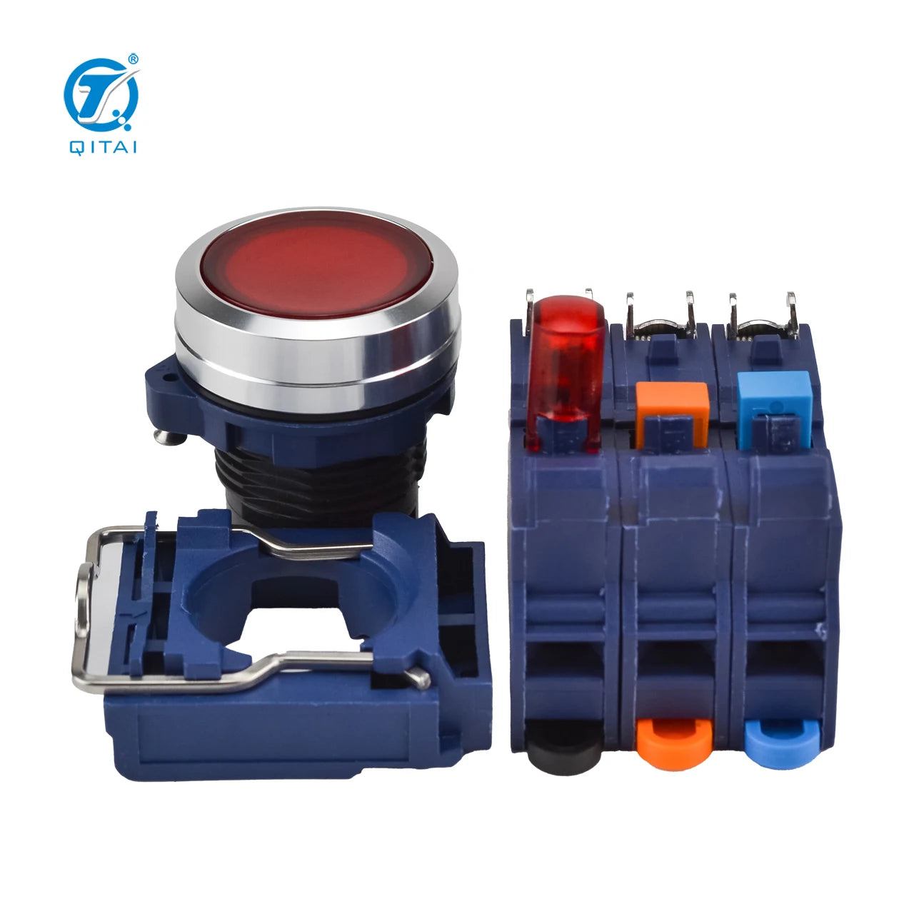 QITAI Switches, Electric Metal Snap for  Emergency Stop Button Switch 1NO 1NC Switches