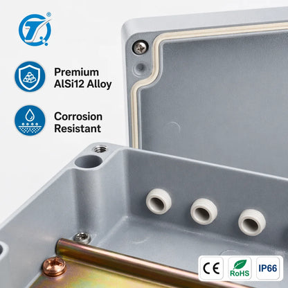 DA Series Custom Aluminum Junction Box IP66 Die-cast Metal Enclosure with CNC Drilling Powder Coating Service for Power Control