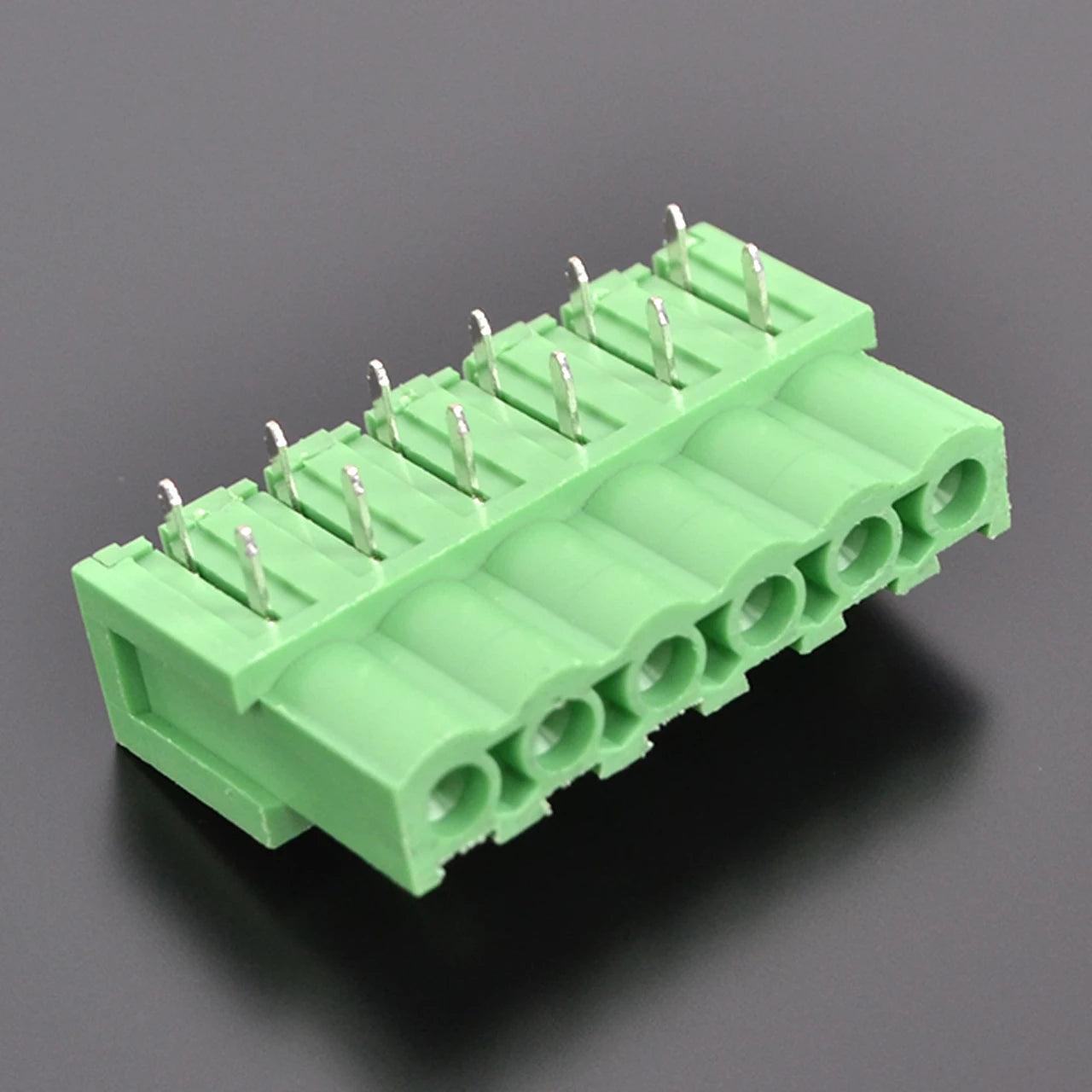 QSP-508R-6P 5.08mm Pitch 6 Pin PCB Terminal Block Connector Green Durable for PLC Automation Power Distribution Control System