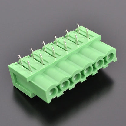 QSP-508R-6P 5.08mm Pitch 6 Pin PCB Terminal Block Connector Green Durable for PLC Automation Power Distribution Control System