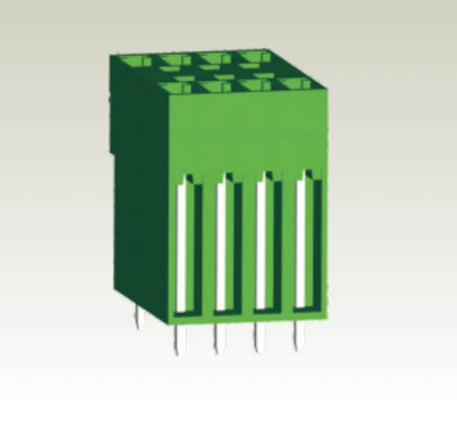 QSD-381V  3.81MM Double Layer Terminal Block Connector 2P-24P PCB Plug-in Type Green Terminal Block With Flange