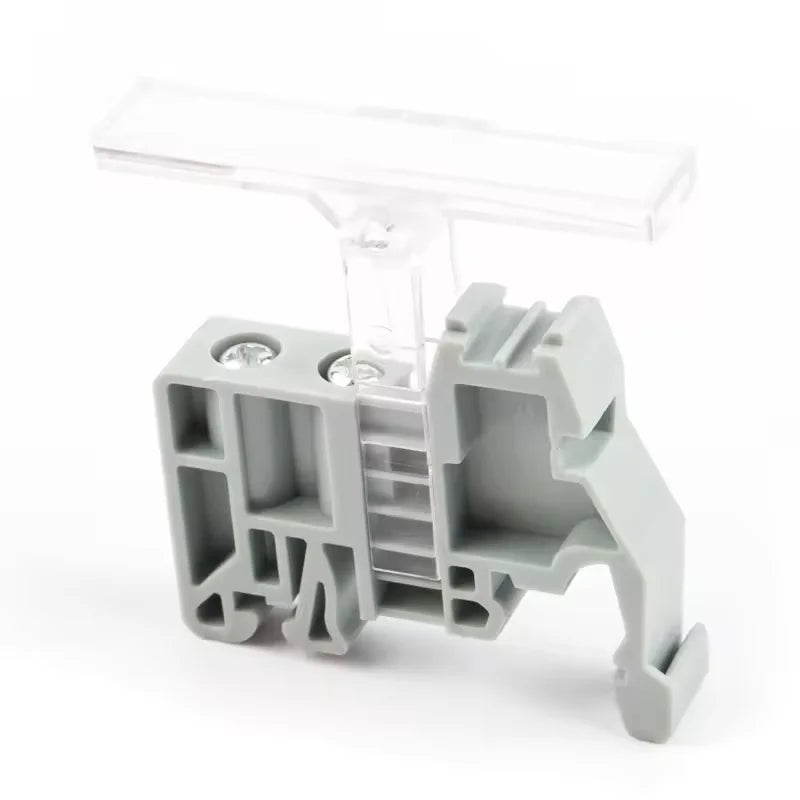 QUKJ-BJ KLM-A Terminal Strip Marker Carrier Holder Din Rail Terminal Block Accessories Terminal Marking Seat Label