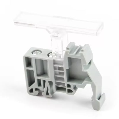 QUKJ-BJ KLM-A Terminal Strip Marker Carrier Holder Din Rail Terminal Block Accessories Terminal Marking Seat Label