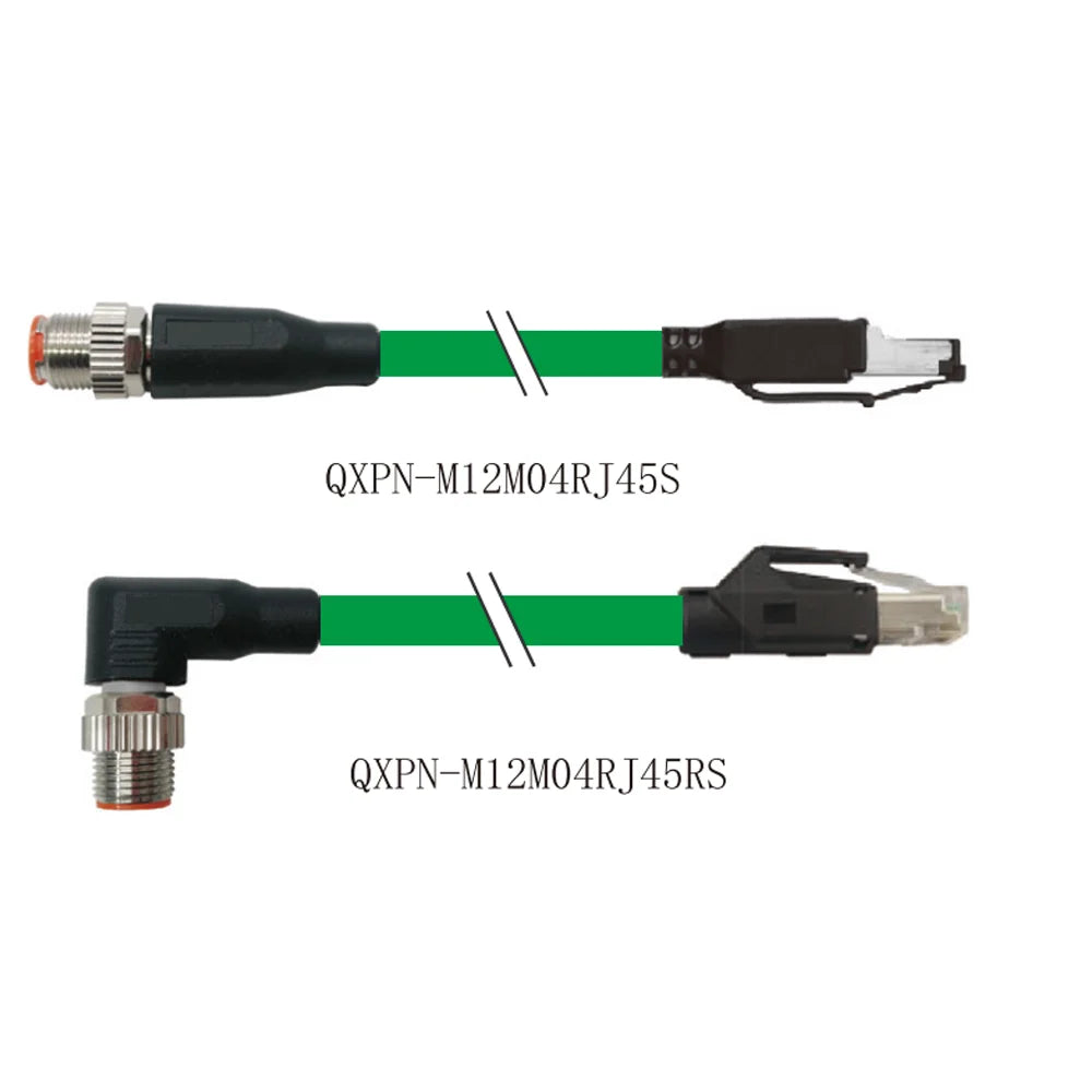 QXPN-M12M04RJ45S Custom IO Bus PLC Control  Digital Communication Cable 4Pin to RJ45 Cables