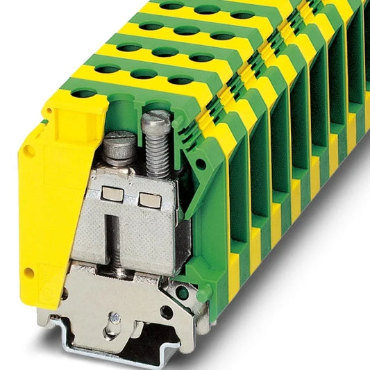 QUKJ-35JD  USLKG 35 Ground Wire Connector  690V  0.75 - 50 Mm²  Din Rail Terminal Block 2-Contacts Screw Terminal Block