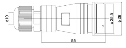 PTC24-12K  24MM Professional Aviation Wire Connectors Manufacturer CNC Electrical Equipment 6/10/12/19 Pin Waterproof Connector