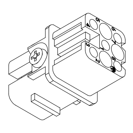 HD-007-FC Heavy Duty Connector Crimp Termination Screw Connectors Plug Female Connector for Heavy Duty Equipment