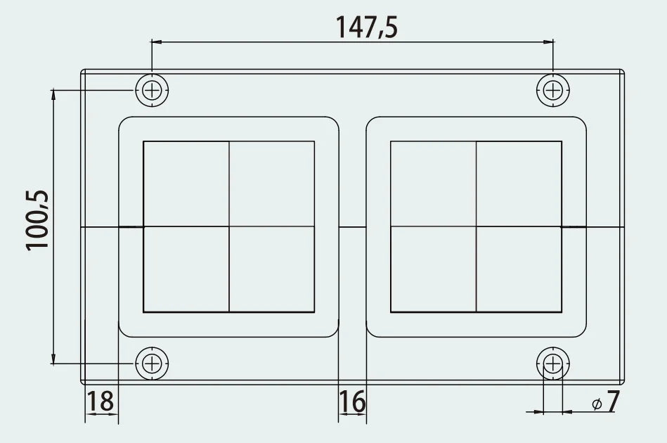 CES 64/8 SET Nylon Cable Entry Systems Variable Diameter Sealing Frame Pre-Cut Cable Entry Plate Sealing Solution