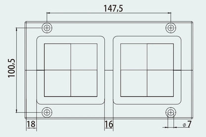 CES 64/8 SET Nylon Cable Entry Systems Variable Diameter Sealing Frame Pre-Cut Cable Entry Plate Sealing Solution