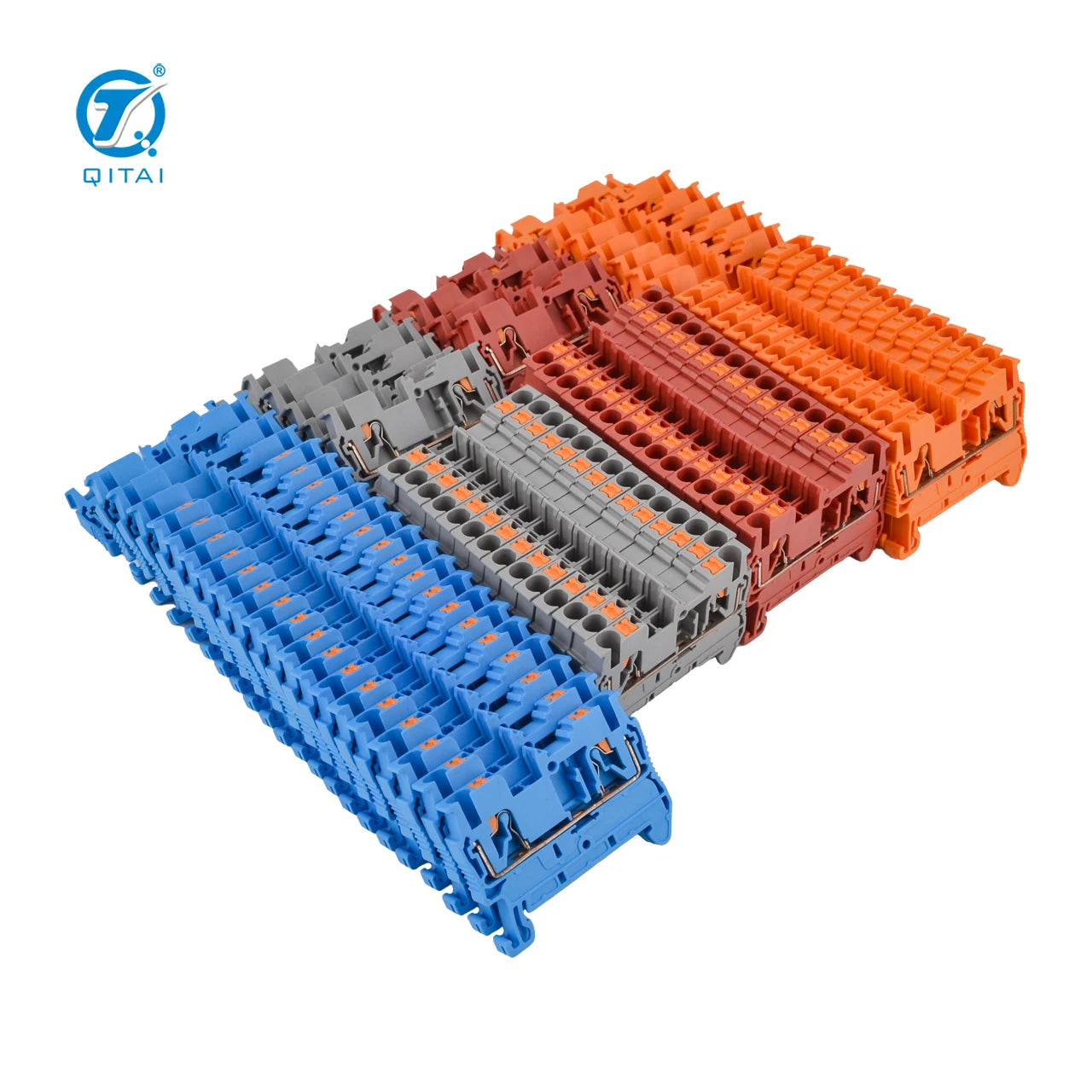 QPT1.5 PT Electrical Terminals 500V 17.5A Din Rail Mounted Terminal Block Strip Wire Connect 16mm Terminal BlockTerminal Blocks