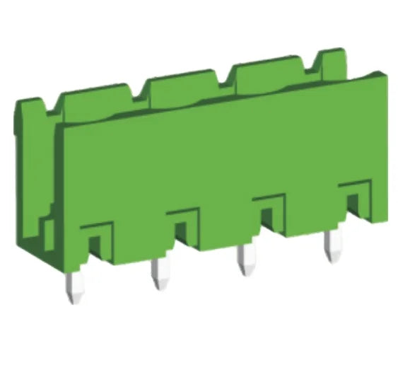 QS-762V  PCB Terminal Blocks 7.62mm Pitch 2P-24P 300V 15A Green High Strength Screw Connector With Flange