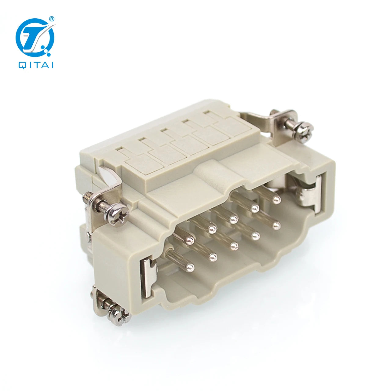 HE-010-M Series 10p Male 10A 250V Heavy Duty Multi-Pin Electrical Connector with IP54 Rating and Copper Contacts