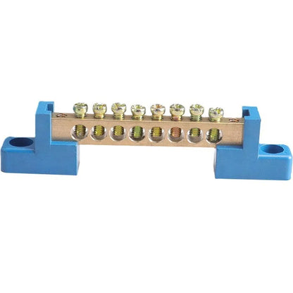 Brass Terminal Block Neutral Earth Protection Bus Bar Busbar Strip Copper Connector 4P/6P/8P/10P/12P Ground Bus Terminal