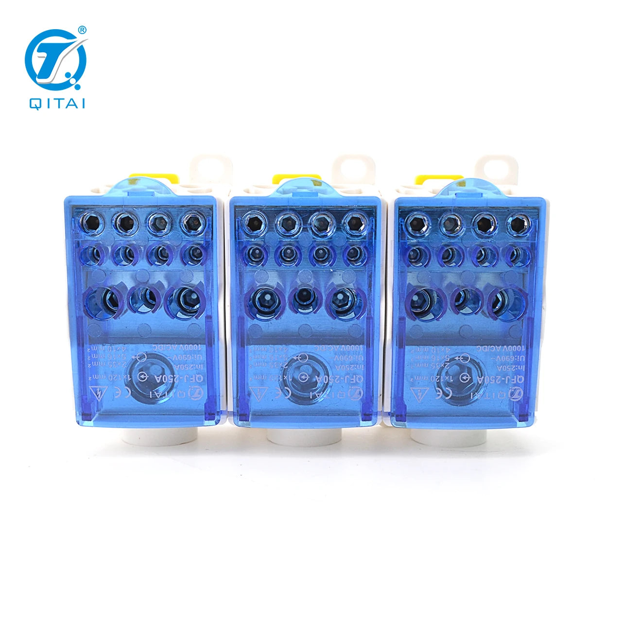 QFJ250A Single-Pole Terminal Junction Box 250A Power Distribution Block with Screw Terminals for Automotive Use