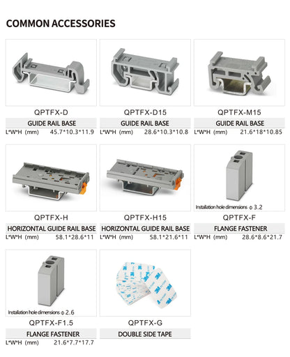 QPTFX 6/12*2.5-D Horizontal NS 35 DIN Rail Distribution Terminal Block 690V 24A Space-Saving Wire Connector