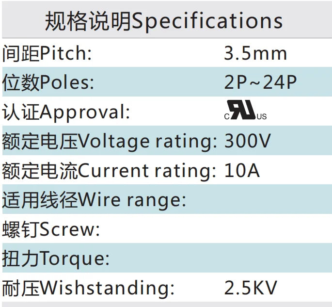 QSP-3.5VF 3.5mm PCB Plug in Terminal Block Connector QSP 3.5VF Socket Plug 2P 24P Green Flange Type for Industrial Automation