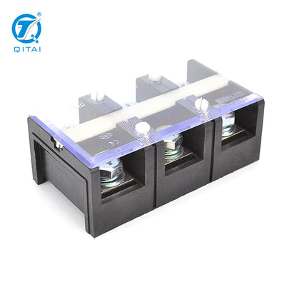 QTB-10003 101A Wire Barrier Block Terminal Strip Easy Installation Professional Brass 3Bits Fixed Dual Row Terminal Strip
