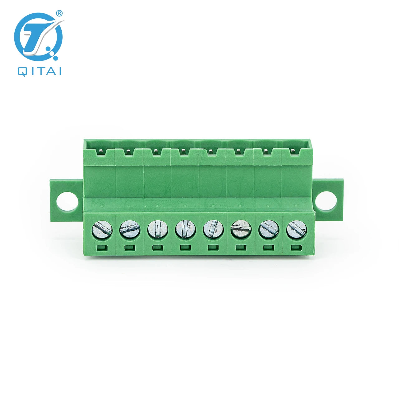 QPS-508T-8P 8 Pole 5.08mm Pitch PCB Mount Screw Wiring Printed Circuit Board Terminal Block Connector
