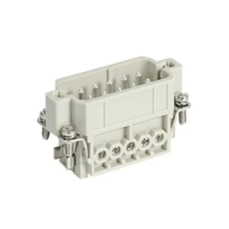 HE-010-M Series 10p Male 10A 250V Heavy Duty Multi-Pin Electrical Connector with IP54 Rating and Copper Contacts