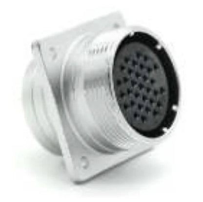 P32F-19H Flat Backward Installed Socket h 32mm 250V Metal Circular Aviation Connector Waterproof Power Microwave