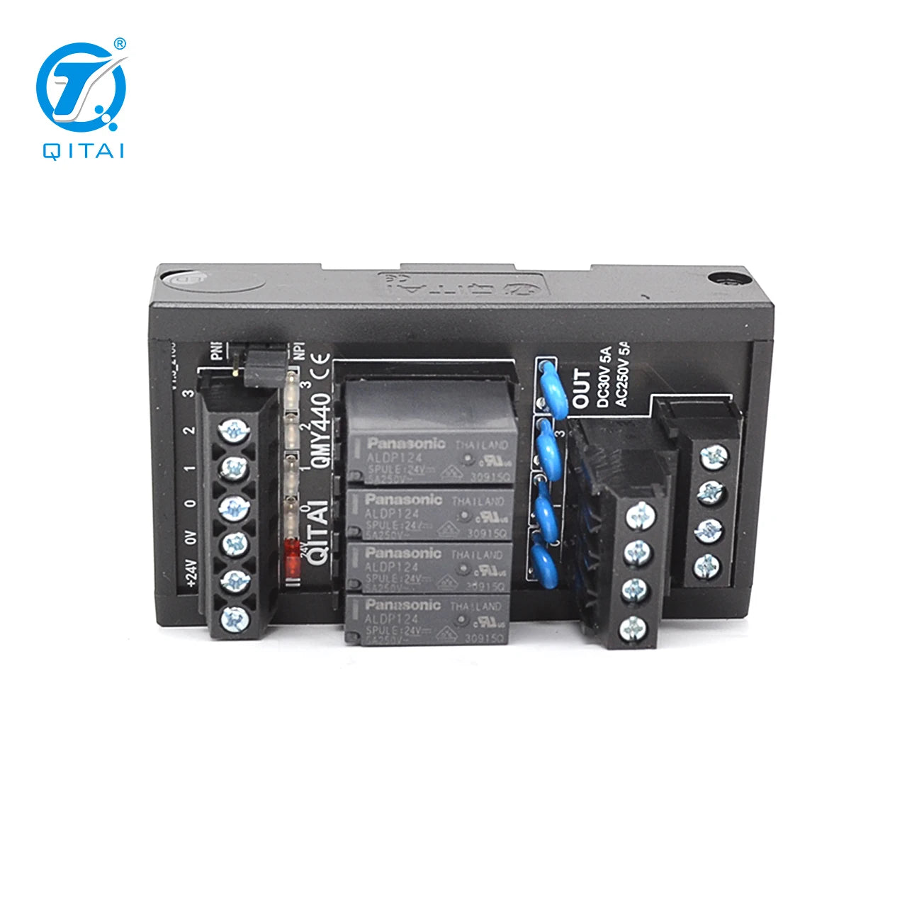 QMY440 Relay Module  4-Channel Plug-in Relay Module for Industrial Control  DC24V Compatible Terminal Blocks